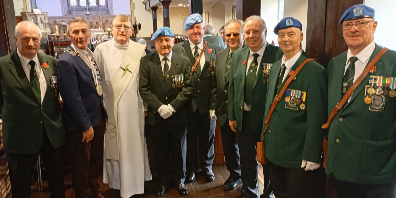 Members of IUNVA Post 29 Carlow attend St Marys Church Carlow for Remembrance Service